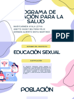 Proyecto de Programa de Educación para La Salud (Inicio)