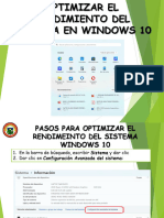 Optimar Rendimiento Del Sistema en Windows 10