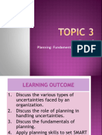 Management Topic 3-Chapter 5-Planning The Foundation of Successful Management