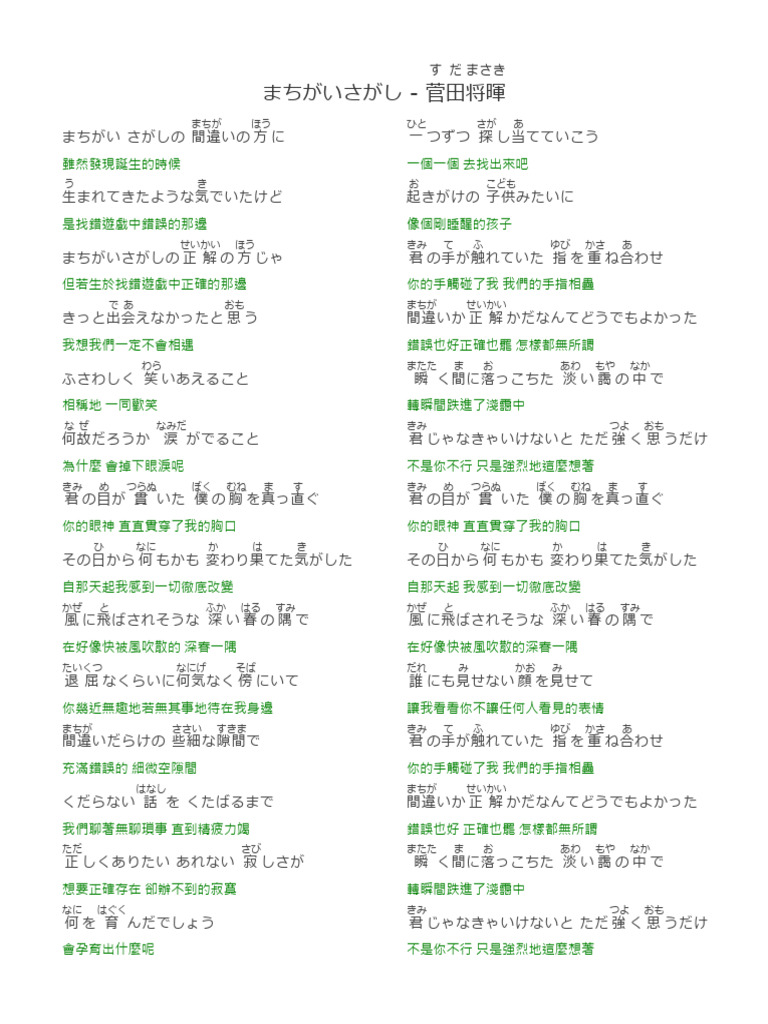 虹 菅田将暉 歌詞