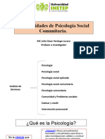 Sesión 1 Generalidades de Psicología Social Comunitaria
