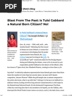 Is Tulsi Gabbard A Natural Born Citizen? No!