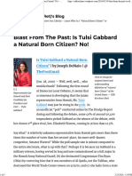 Is Tulsi Gabbard A Natural Born Citizen? No!