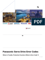 Panasonic Servo Drive Error Codes - Guangzhou Eusens Technology Co.,Ltd