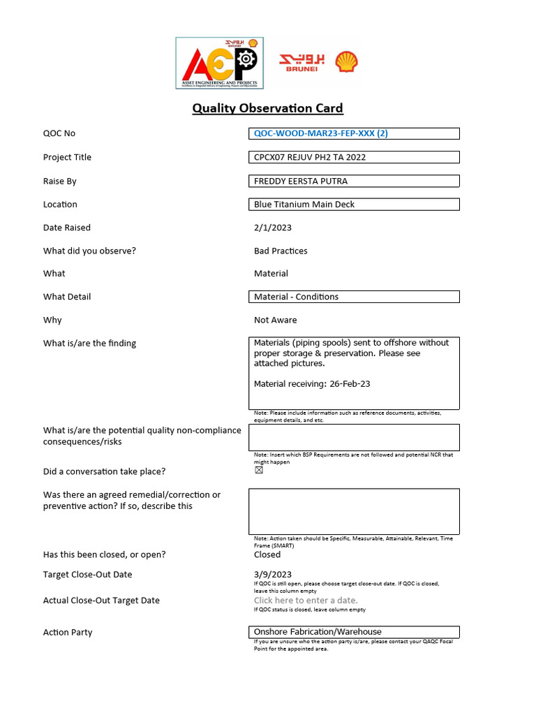 QOC-WOOD-MAR23-014 - Freddy - Closed | PDF