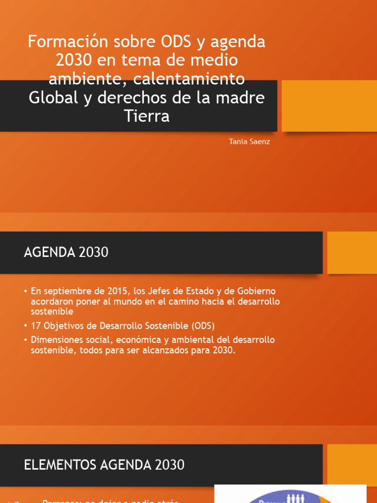 Formación Sobre ODS y Agenda 2030 en Tema | PDF | Desarrollo sostenible ...