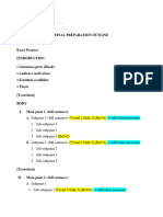 Template Final Preparation Outline