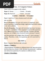 ISC Class 11 Computer Science Syllabus