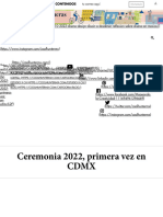 Coolhuntermx - Ceremonia 2022, Primera Vez en CDMX