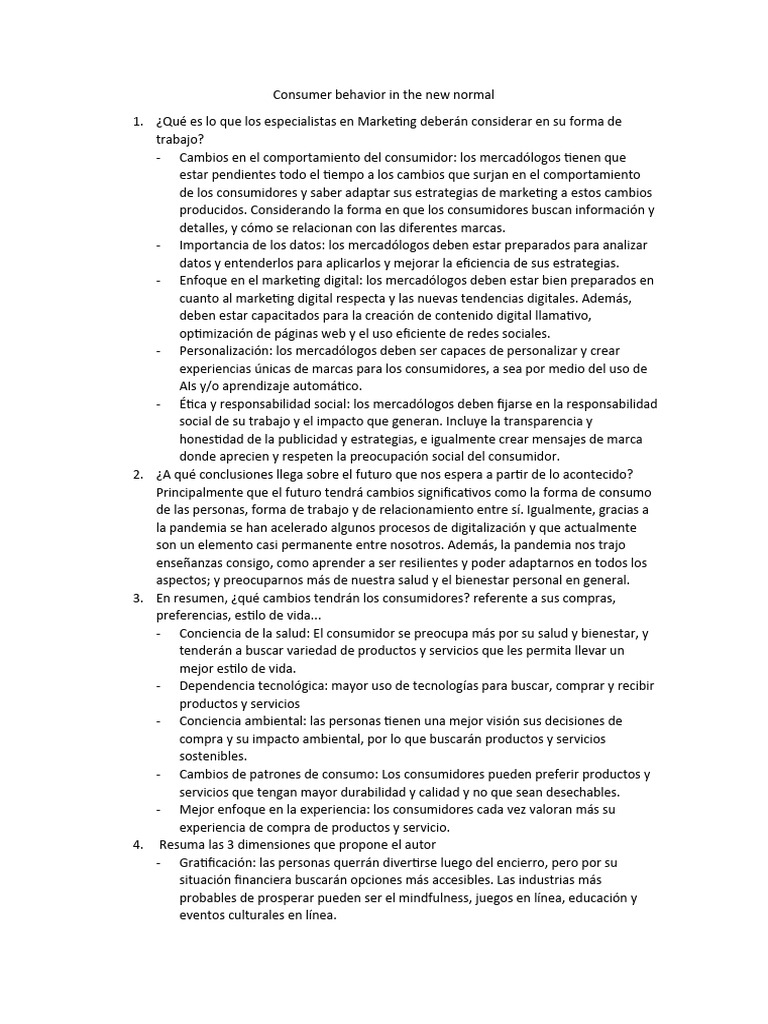 Consumer behavior in the new normal pdf