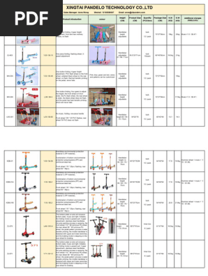 Kids Scooters Catalog
