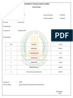 Department of Town and Country Planning Payment Receipt
