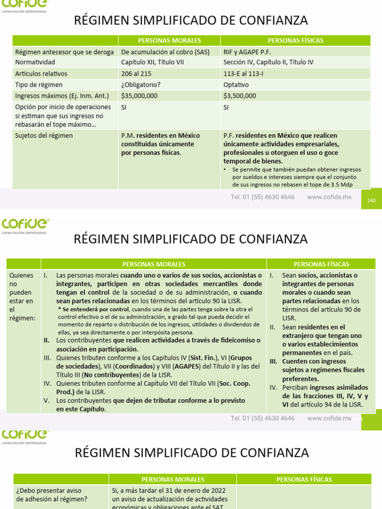 Régimen Simplificado de Confianza en México | PDF
