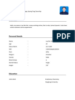 Lay Mo Hla - CV Form