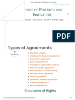 Types of Agreements - Office of Research and Innovation