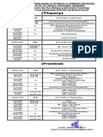 Date Sheet (DIT) 1st Term Exam 2024