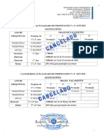 Calendário Actualizado de Propinas - 2024