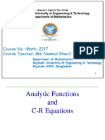 CR Equations and Harmonic Functions Complex