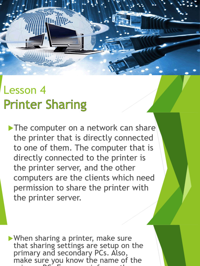 Printer Sharing Setup Guide | PDF