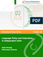Language Policy and Federalism in Indepe