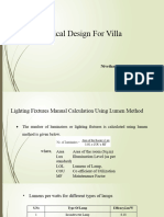 Basic Electrical Design For Villa: Nivetha Surryaa T - LEE19037