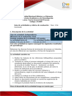 Guía de Actividades y Rúbrica de Evaluación - Unidad 3 - Fase 4 - de Conclusión