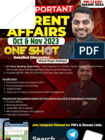 Most Important Current Affairs Oct & Nov 2023 One Shot Series by