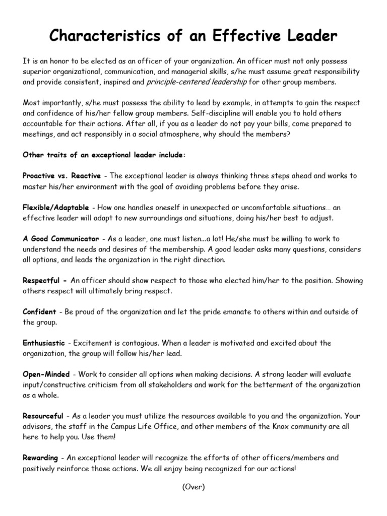 Resources Leaders | PDF