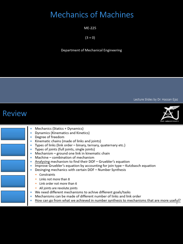 Lecture 2 Linkage Transformation And Grashof Condition Pdf