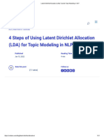 4 Steps of Using Latent Dirichlet Allocation (LDA) for Topic Modeling in NLP