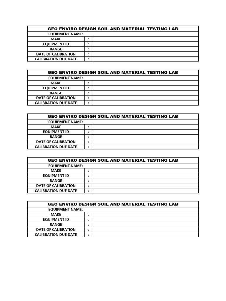 Equipment Sticker | PDF