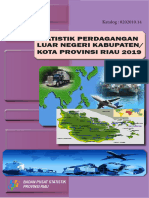 Statistik Perdagangan Luar Negeri Kabupaten - Kota Provinsi Riau 2019
