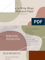 How To Write Blogs