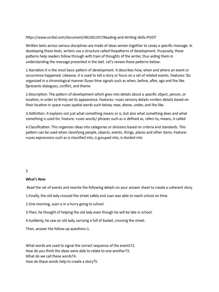 Compare and Contrast Patterns of Written Text Across Disciplines - Word ...