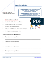 Grade 4 Compound Subjects Predicates B