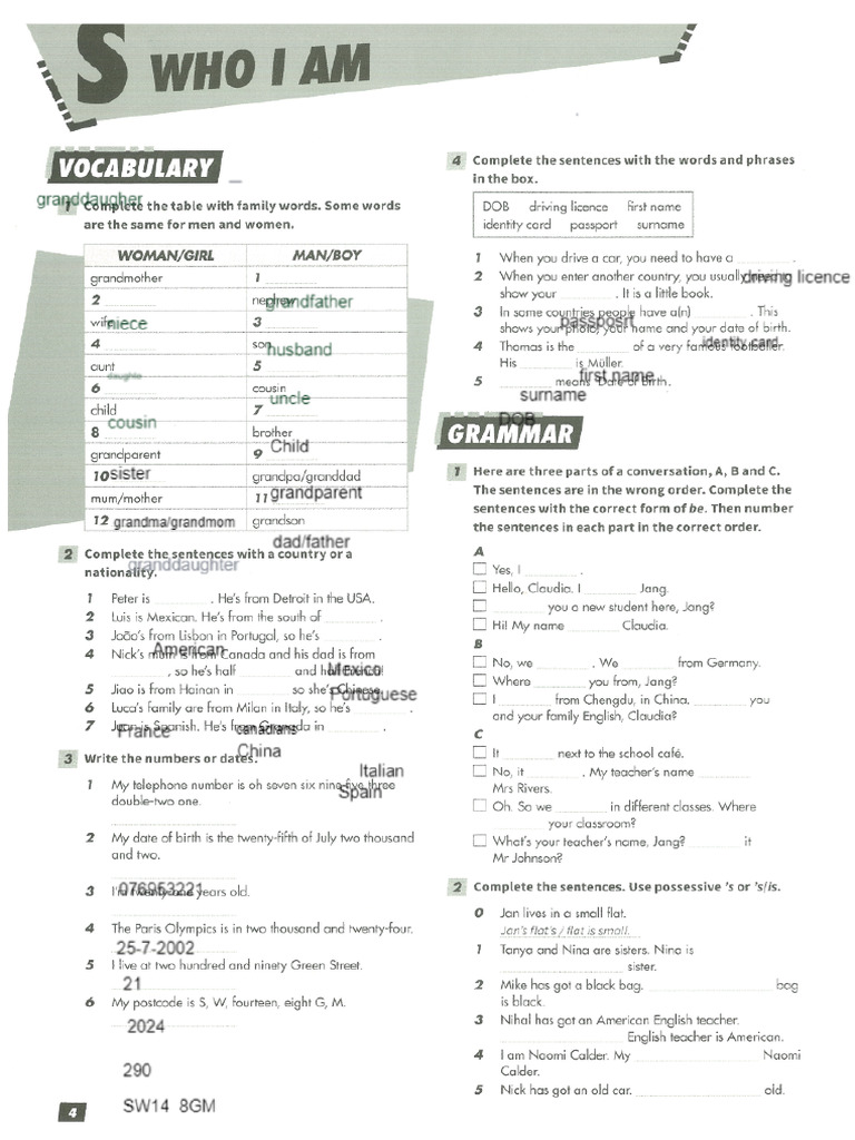 A2 Work Book-4 | PDF