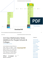 3rd Class Mathematics Notes