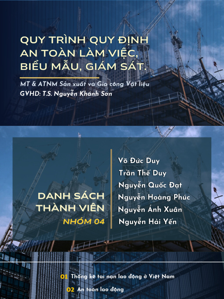 Quy trình, quy định, an toàn làm việc, biểu mẫu, giám sát | PDF