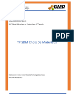 TP SDM Choix Matériaux MARTIN - SNANOUDJ-SELIN