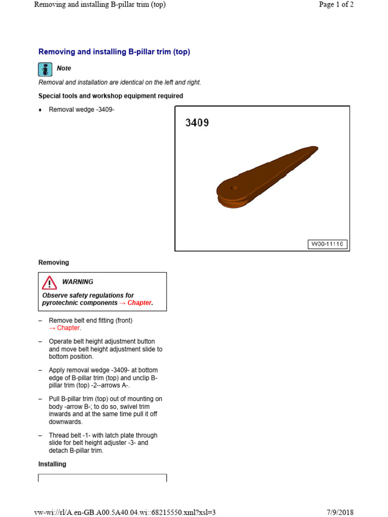 B-Pillar Trim Removal Guide | PDF
