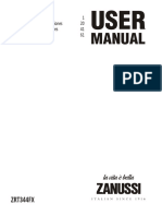 ZRT344FX: User Manual Manual de Instrucciones Manual de Instruções 1 20 41 61
