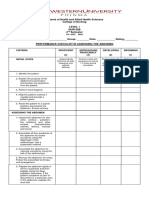 Performance Checklist in Assessing The Assessing The Abdomen