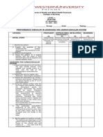 Performance Checklist in Assessing The Cardiovascular System