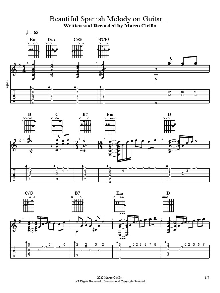 simple-spanish-melody-on-guitar-pdf