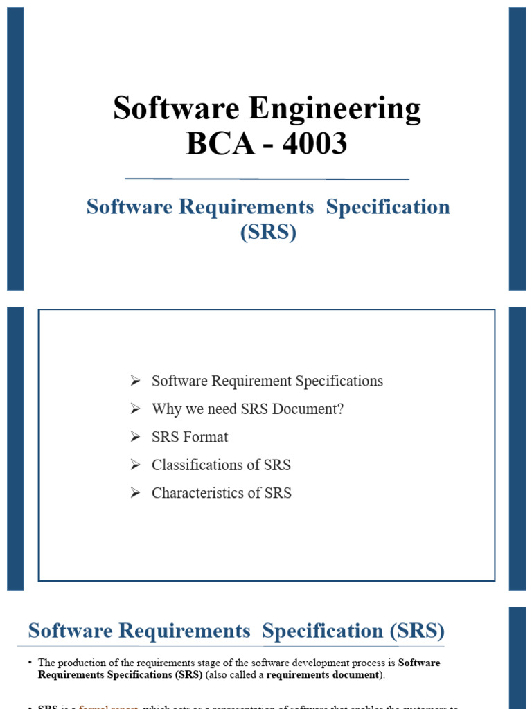 Understanding Software Requirements Specification | PDF | System | Software