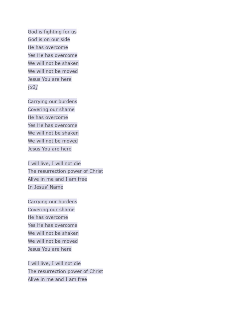 Church Song Lyrics | PDF