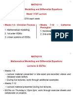 MATH2110 Mathematical Modelling and Differential Equations Week 1 F2F Lecture