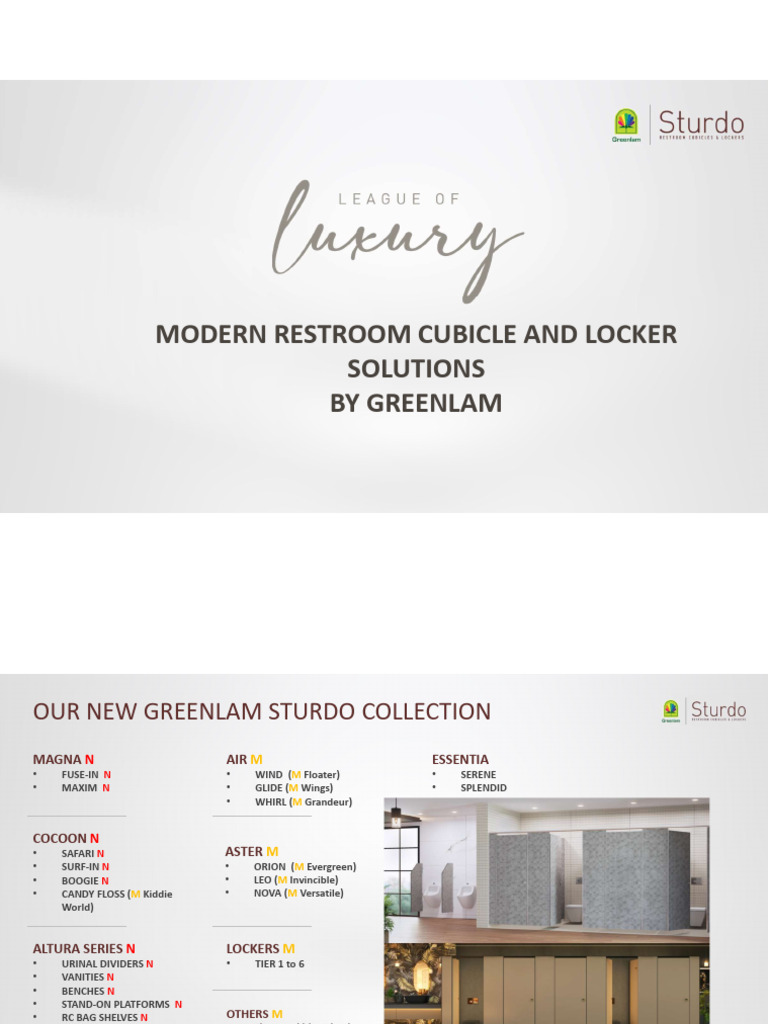 Greenlam Sturdo Restroom Solutions | PDF