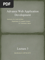 Advance Web Application Development: Instructor: Dr. Syed Ali Raza Department of Computer Science GC University Lahore