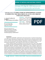 Importance of Indicators of Nitroxidergic System in Improving The Treatment of Acute and Chronic Purulent Sinusitis